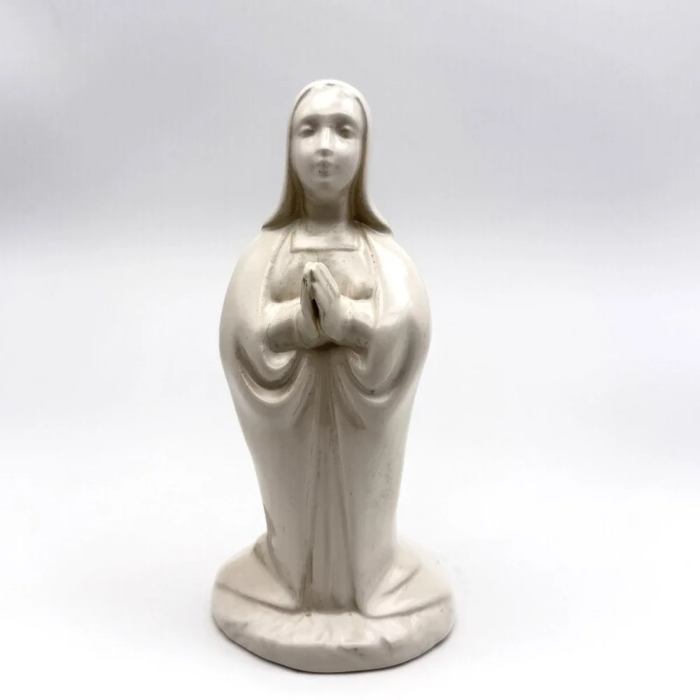 Vintage Holland Mold White Ceramic Nativity Set 4 Piece Mary Joseph Baby Jesus